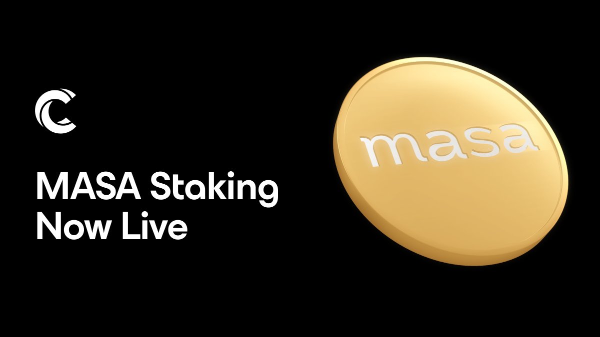 $MASA staking is live! $MASA token holders are now able to earn rewards for enhancing the security, stability, and decentralization of @getmasafi. Stay tuned for the Masa Oracle, coming soon… Stake now 👉 coinlist.co/masa-oracle?ut… *Not available in the US & CA