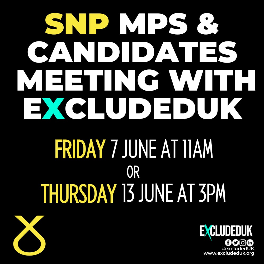 INVITATION TO ALL SNP PARTY MPs ExcludedUK represent 3.8 million UK taxpayers, from all walks of life, who share one thing in common, they have been entirely or largely excluded from government Covid-19 financial support. Many of our members are completely disillusioned with