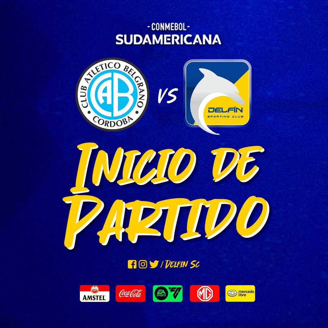 🏆 @sudamericana ¡Vamos los Cetáceos ! 🐬 ✅𝗖𝗢𝗠𝗜𝗘𝗡𝗭𝗔 𝗘𝗟 𝗣𝗔𝗥𝗧𝗜𝗗𝗢🔛 ⚽️BELGRANO 🆚 DELFÍN 🏟️Mario Alberto Kempes #delfínsc #elorgullodemanabí