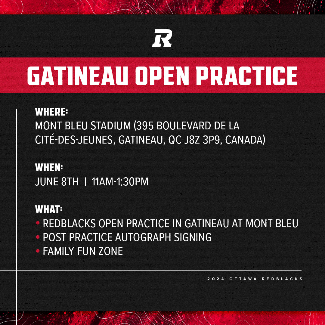 Join us in Gatineau📣 We are excited to announce that we will be having an open practice on June 8th at Mont Bleu starting at 11:30am with an autograph session to finish the day with the whole team! More info: bit.ly/3WACPjM