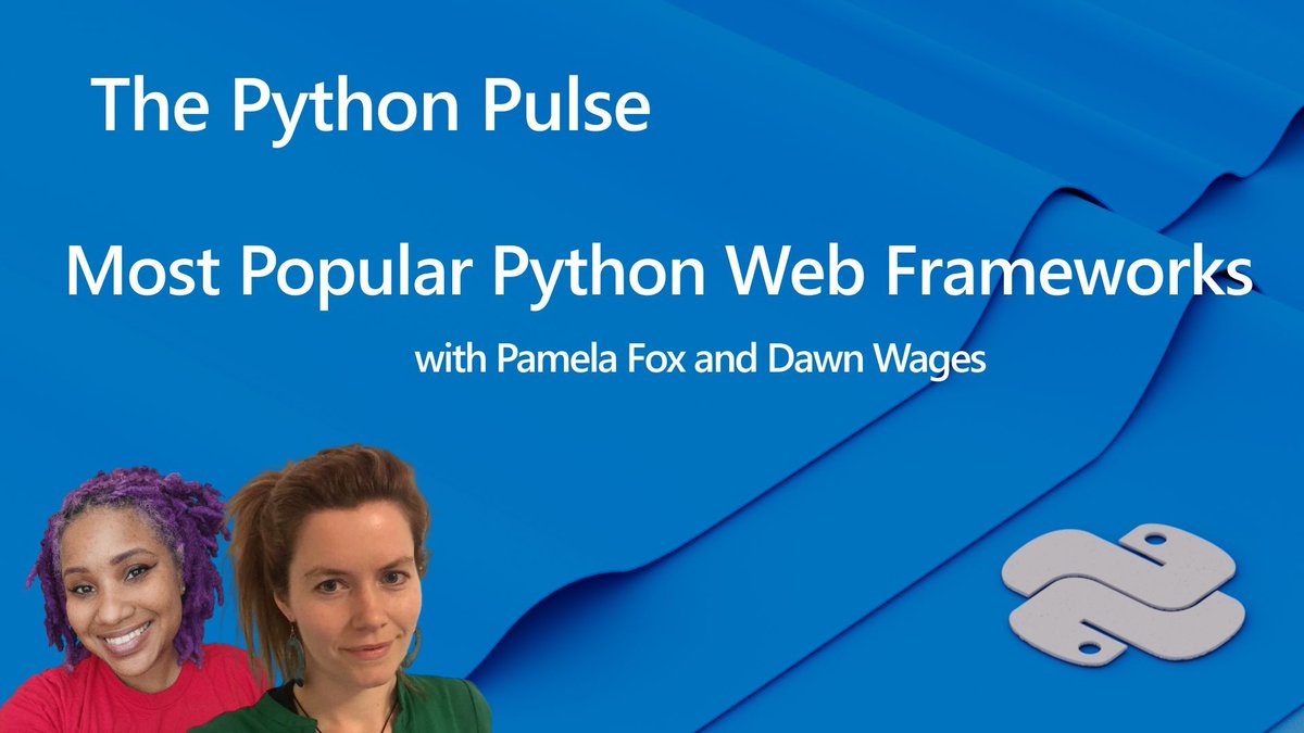 🐍 Join @PamelaFox and @BajoranEngineer on Friday, May 10th at 11am PST for another Python Pulse live! In preparation for Python Web App Day, we're diving into Flask, FastAPI, and Django. All in under 60 minutes ⏲️ #WebDevelopment #python ▶️ youtube.com/watch?v=xa6kNm…