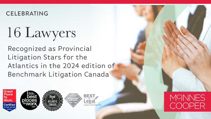 🎉 We're proud to announce that 16 of our lawyers have been named provincial stars for the Atlantics by Benchmark Litigation Canada. Congrats to our outstanding team! bit.ly/3JUv54z #LegalExcellence #BenchmarkLitigation