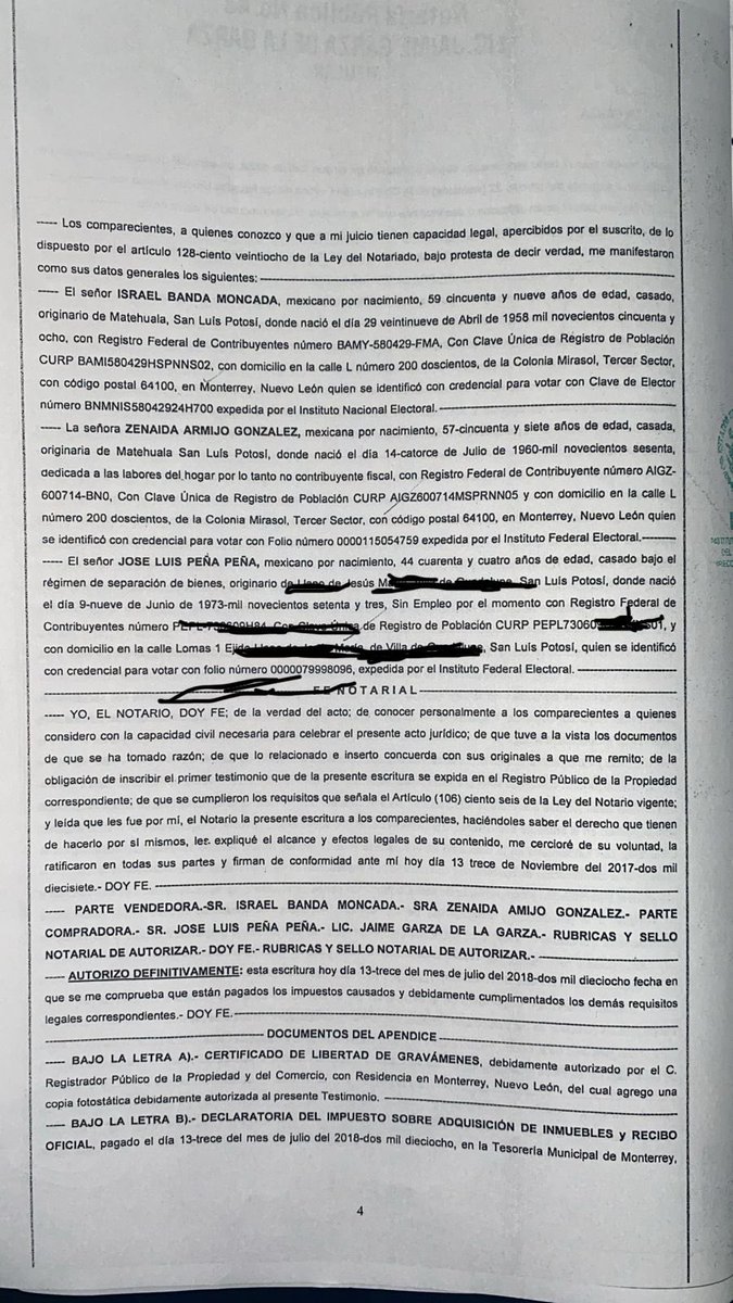 Muy desesperados los del PRIAN porque vamos arrasar en #Veracruz

Exhibieron una escritura de un terreno en Monterrey, donde lo señalan como propiedad de mi esposo ¡OTRA MENTIRA MAS! Aquí la escritura completa, es de un homónimo originario de San Luis Potosí.

⁦@SFP_mx⁩
