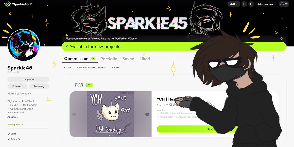 sparkie_45's tweet photo. Now when you enter my commissions card there is a button that will take you to my VGen!!
For now I have 3 sales commissions, which is the maximum that allows me to publish
So I would appreciate it if you could share this to reach more people!

https://t.co/60pkaqiSEJ
#VGen https://t.co/gQYCfRjJit