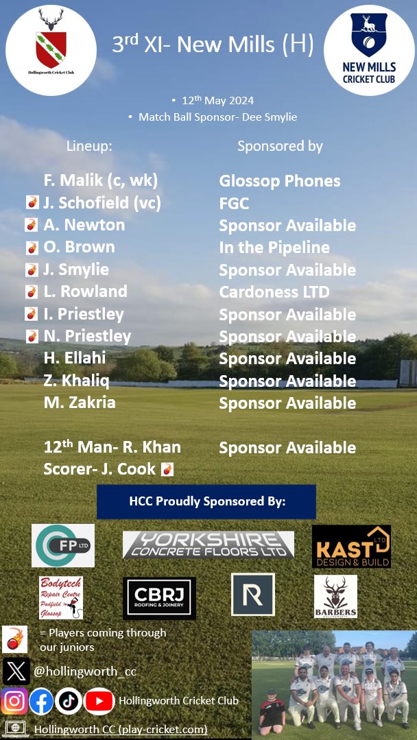 Huge congratulations to Layla and Isak making their senior debuts for the Hollies! Go smash it guys and great to see more girls playing for our senior teams 💪🏼 all teams start at 13:00 and it would be great to see some support on the hill! #upthehollies #backingthehollies ❤️🖤