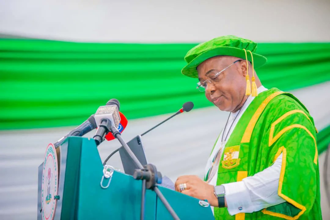 Hope_Uzodimma1's tweet photo. In my address at the 52nd Convocation Lecture of the University of Nigeria Nsukka (UNN), I emphasized the important role universities must play in charting a course for a New Nigeria. Under the theme "Why Universities should lead the way to a new Nigeria," I highlighted the importance of academic institutions as hubs of innovation, critical thinking, and problem-solving.

Research conducted by universities can provide viable solutions to contemporary challenges facing Nigeria. By leveraging their intellectual capital, academic institutions can offer insights into economic revitalization, social cohesion, and political stability. Through interdisciplinary collaboration and community engagement, universities can spearhead initiatives that drive progress and development nationwide.

As the Government continues to invest in higher education, it is imperative for university management to allocate resources effectively and foster a culture of accountability. By harnessing the power of academia, we can collectively propel Nigeria towards a brighter future built on knowledge, innovation, and inclusive growth.

- Hope Uzodimma