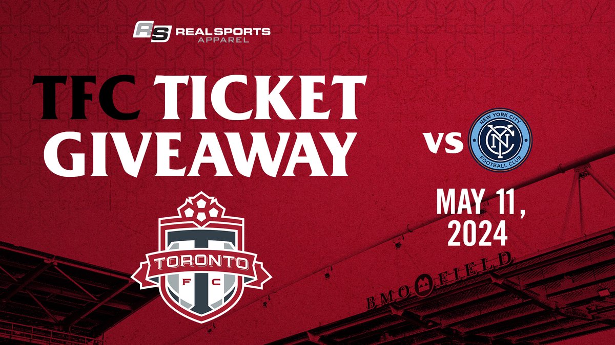 Enter for a chance to win 2 tickets to this Saturday’s @TorontoFC game (5/11): 1. Follow @ShopRSApparel 2. Like + repost 3. Tag a TFC fan ⬇️ Contest ends 5/11 at 10 am EST. Good luck! #TFCLive