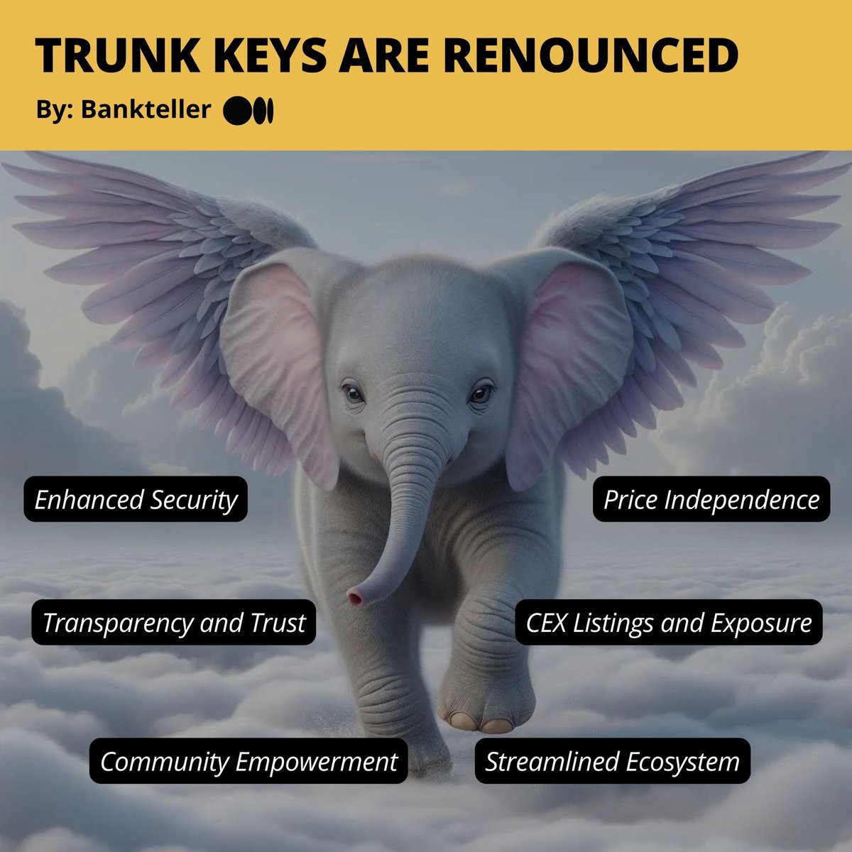 You definetely don't want to miss this one.
$trunk is one of the gems from the elephant.money ecosystem
A #deflationary #memecoin. I love it😍 Extra #yield if you put you're $trunk in $trumpet. Get more while you are enjoying #life
Best #Cryptocurency @
#DeFi #Protocols