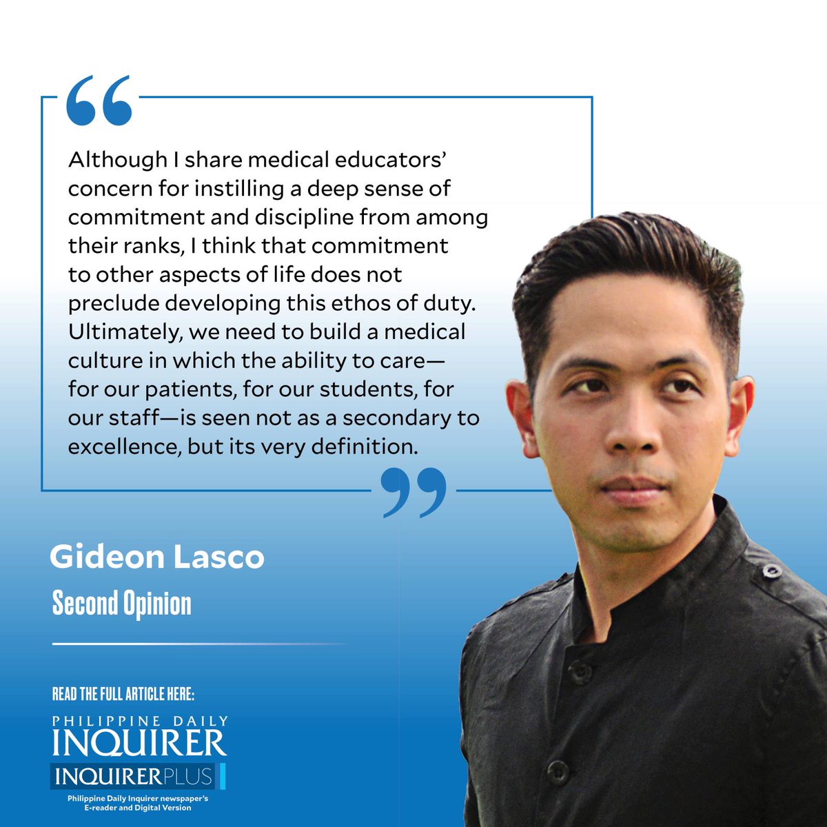 Today's #SecondOpinion by Gideon Lasco (May 10, 2024) Visit opinion.inquirer.net for fearless views and more. Get the Inquirer here: inq.news/inqplus