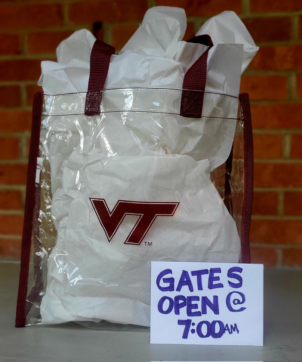 Gift 🎁 yourself some peace of mind by arriving early to #HokieGrad tomorrow 🎉 Gates open at 7am! ⚠️ Expect heavy traffic and delays 🚫 Beamer Way is closed to vehicles From parking to clear bag policy & metal detectors, check out Commencement FAQs: commencement.vt.edu/faqs/spring.ht…
