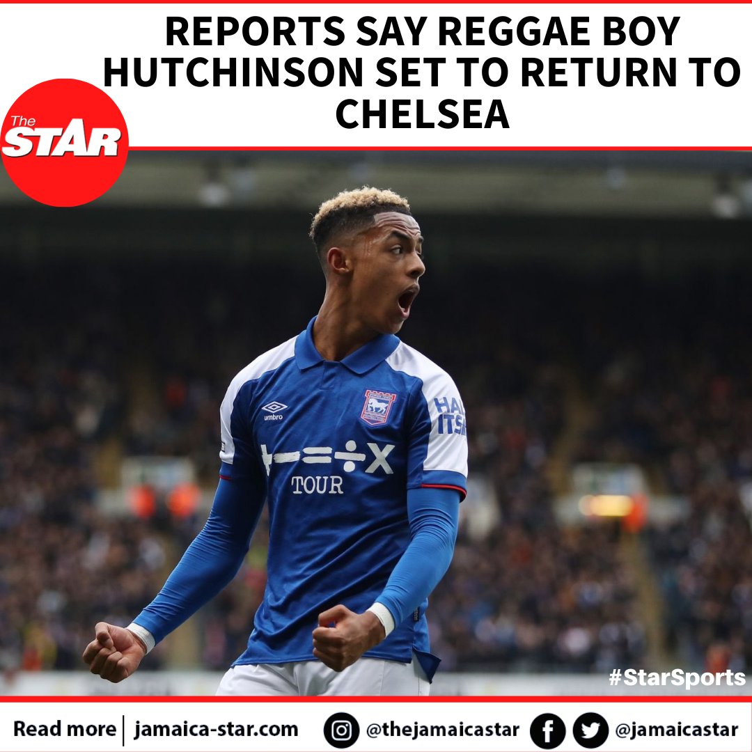 #StarSports: Reggae Boy Omari Hutchinson seems set for a return to the English Premier League (EPL) giants Chelsea after a successful loan spell at Championship outfit Ipswich. READ MORE: tinyurl.com/ytk3t67w