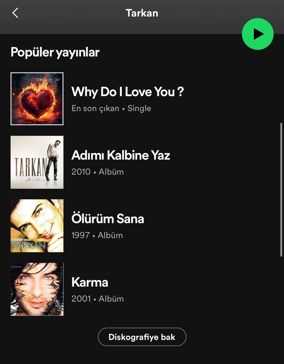 Spotify’da Tarkan’ın profiline yanlışlıkla bir şarkı eklendi👀