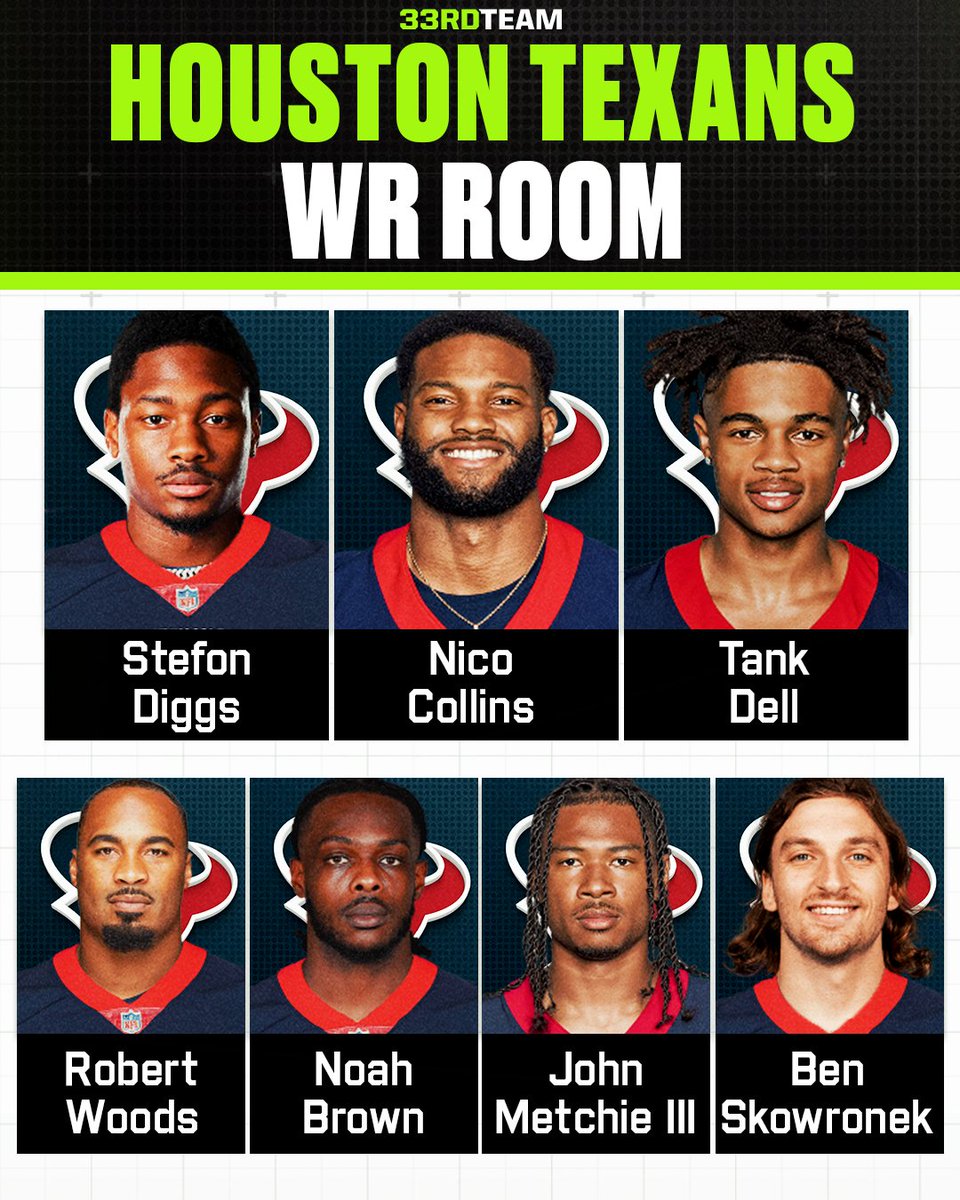 The33rdTeamFB's tweet image. The Texans' WR depth is insane 😳