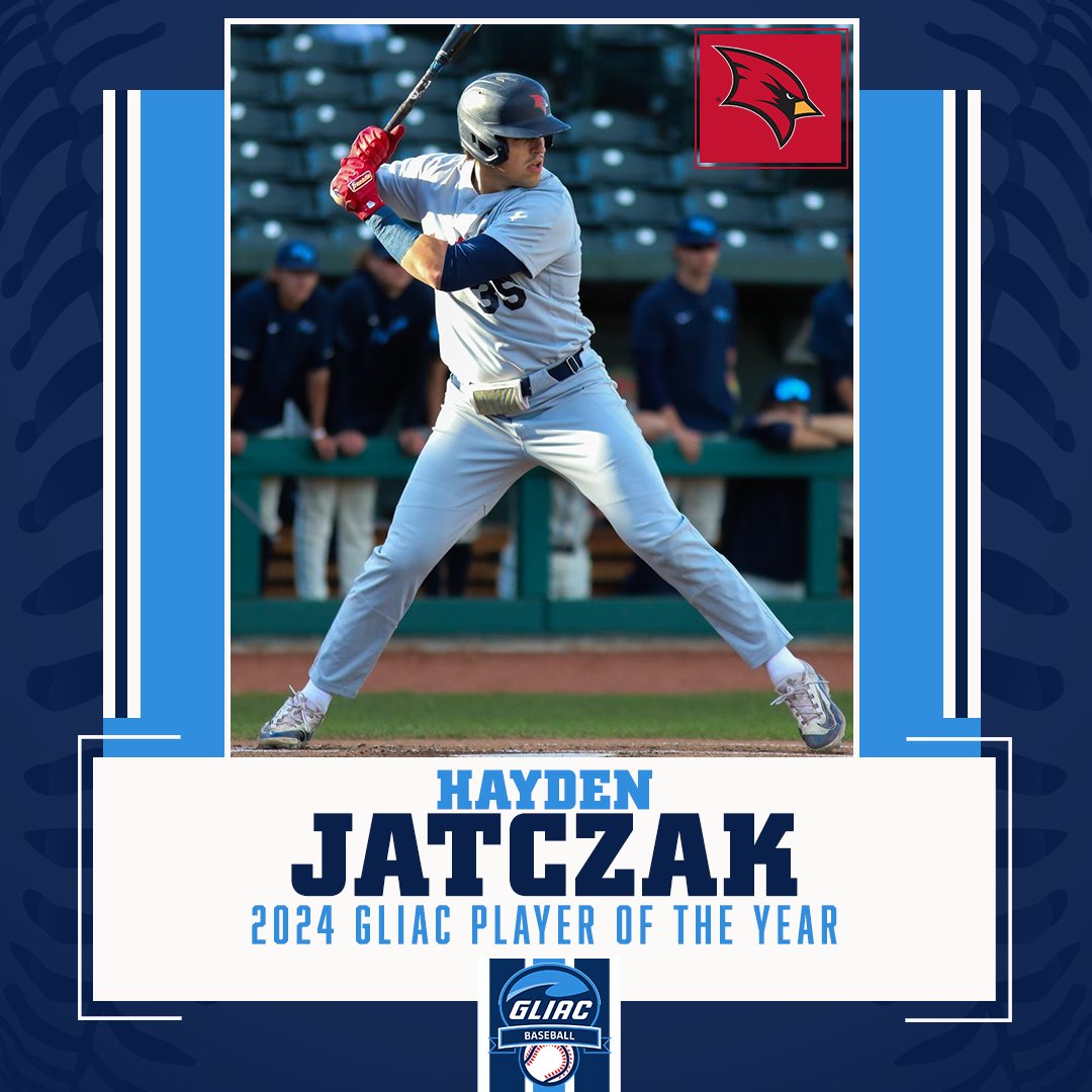 𝟮𝟬𝟮𝟰 𝗚𝗟𝗜𝗔𝗖 𝗕𝗮𝘀𝗲𝗯𝗮𝗹𝗹 𝗣𝗹𝗮𝘆𝗲𝗿 𝗼𝗳 𝘁𝗵𝗲 𝗬𝗲𝗮𝗿 Hayden Jatczak // Saginaw Valley State #WhereChampionsCompete #GLIACBB⚾️