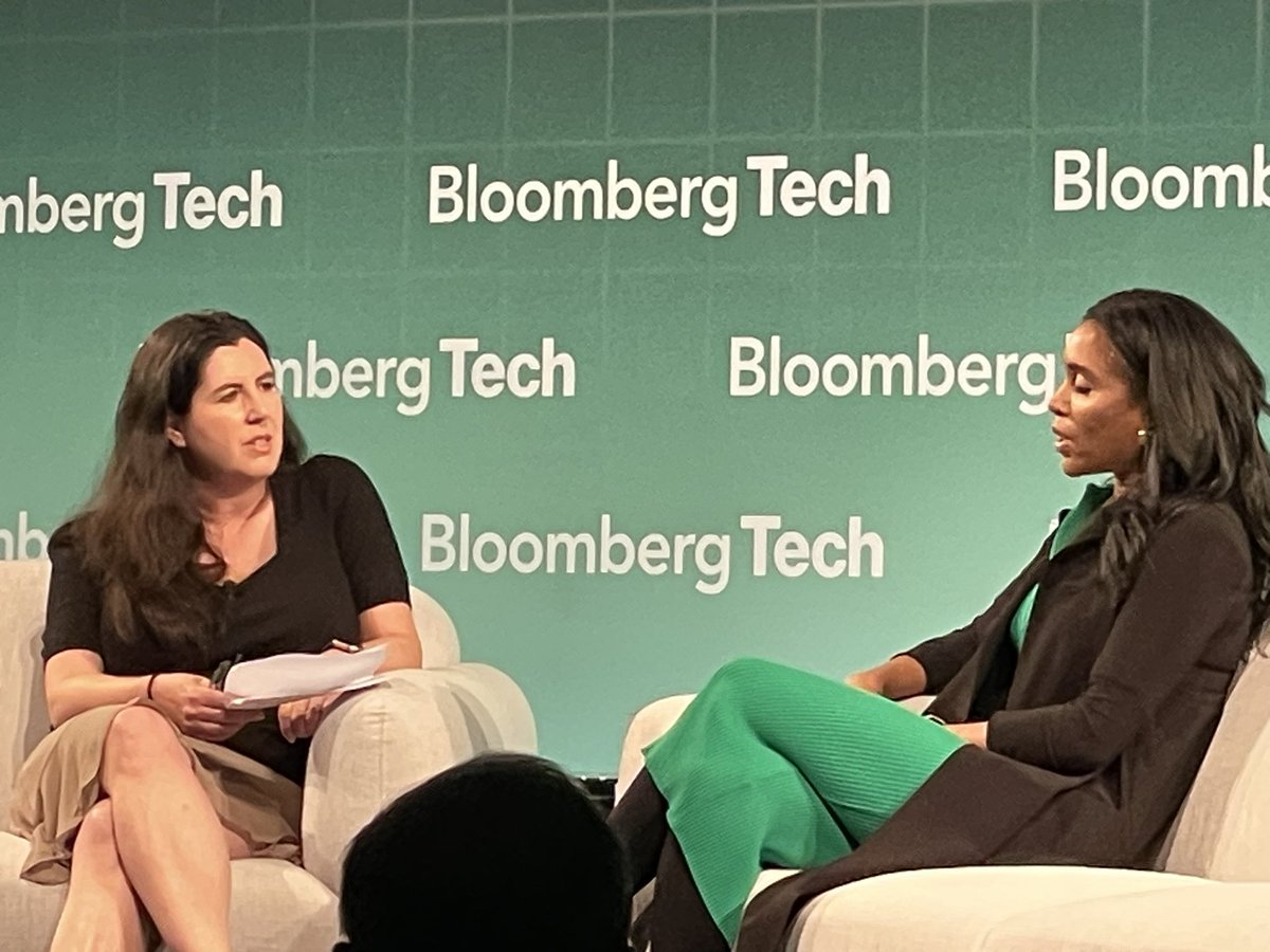 Sarah Bond, head of Xbox at Microsoft, on stage at #BloombergTech with @dinabass