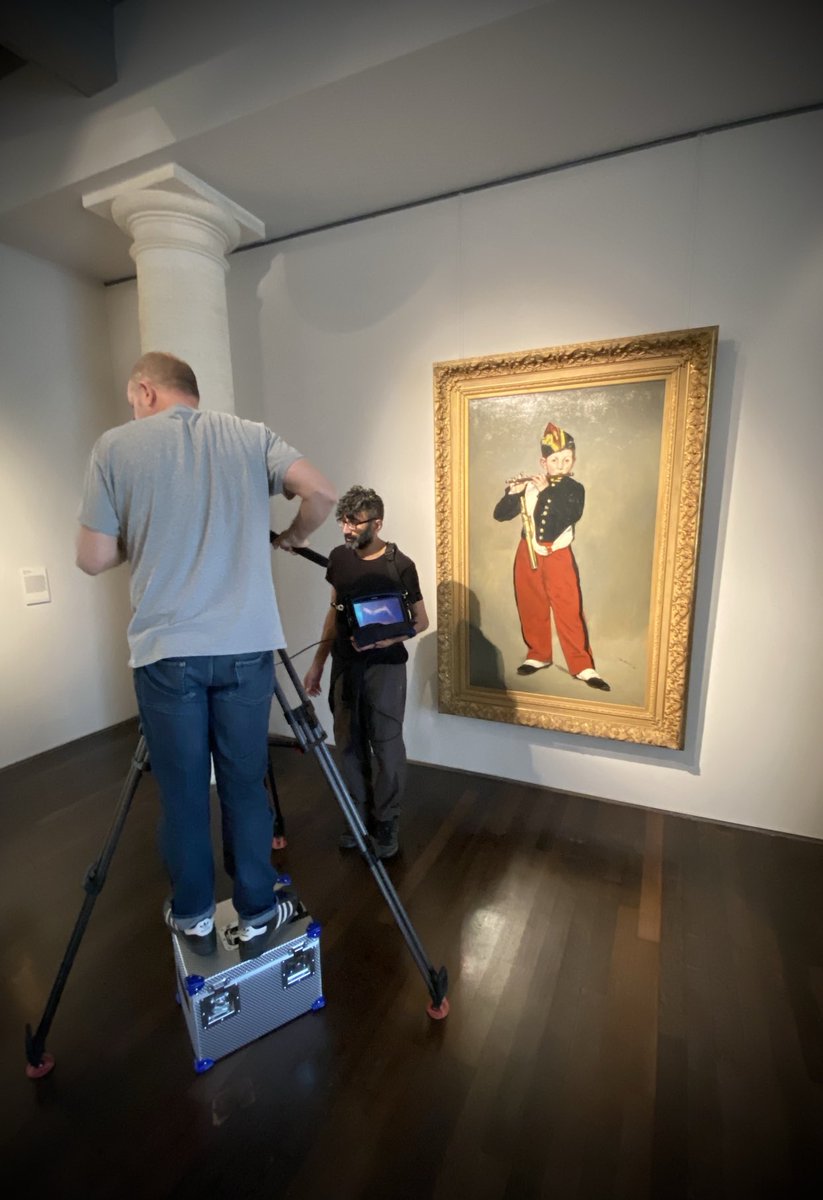 Hard at work filming Manet. What a thrilling and great artist. How he lifts the spirit and jolts the senses. Some vigilante idiots out there are probably plotting right now how to glue themselves to one of his paintings or spray something abusive on it. What sad times we live in.