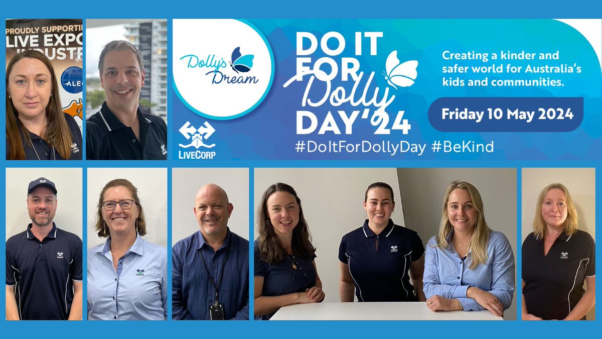 The team is wearing blue today for Dolly. #DoitforDollyDay #BeKind