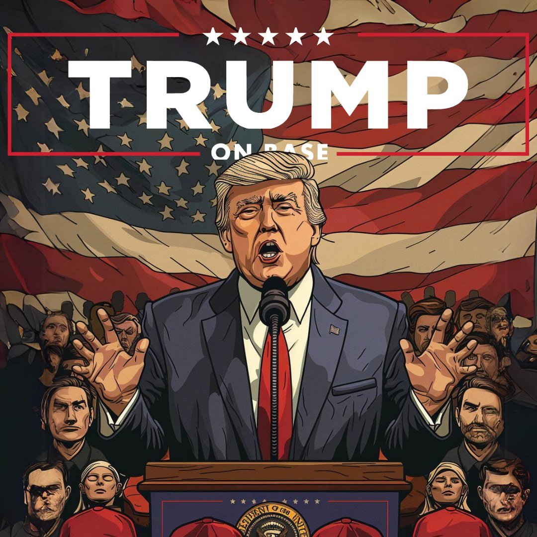 basedtrumpcoin's tweet photo. $TRUMP wants to make the White House his own BASE... ha! BASE! See? This chain is where @realdonaldtrump belongs! https://t.co/pWlK1rDd1d