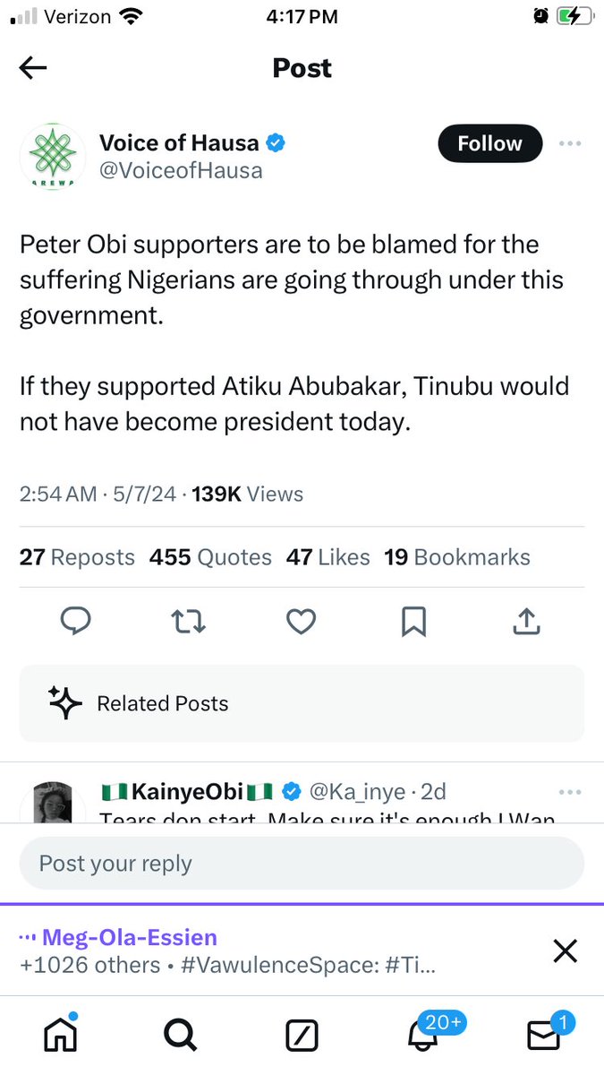 The most ridiculous thing I’ve heard today on Twitter. Can you imagine the reasoning these people are still having? The tears have never really started. This is just the beginning, it will only get worse and everyone will not be spared. #TinubuMustGo