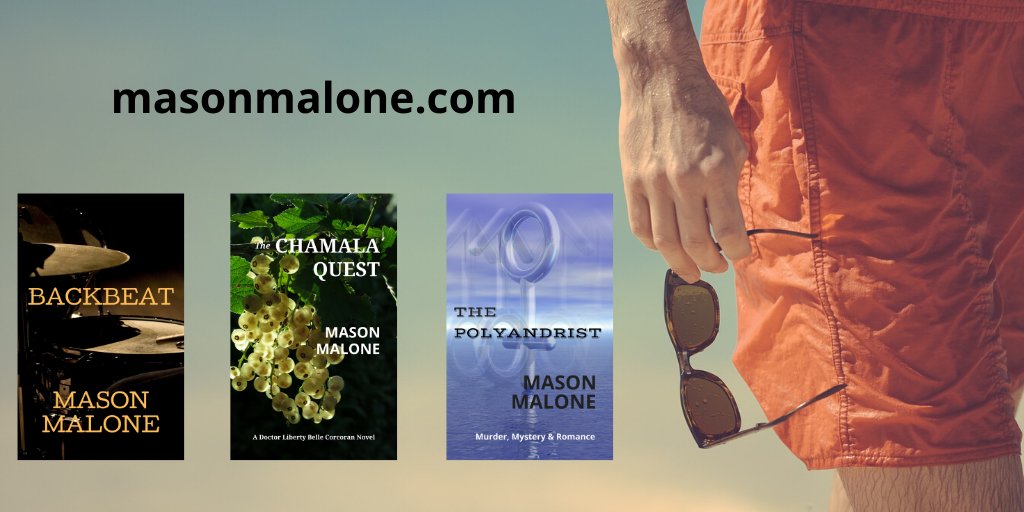 Spend your #summer with some new reads!

Backbeat ~ #YALit #YA Music #Contest 

The Chamala Quest ~ #Adventure #Thriller 

The Polyandrist ~ Murder, #Mystery & #Romance 

amazon.com/~/e/B079LCP243

masonmalone.com

#IndieReads #ReadIndie #ReadDifferent #Indie #Authors
