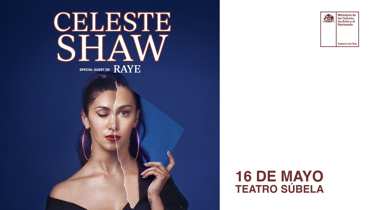 ¡Nos vemos el 16 de mayo! 🥰 @Celeste_Shaw se une como Special Guest al show de @raye ❤️ 🎟️ Últimas entradas disponibles en ticketmaster.cl/event/raye-2024