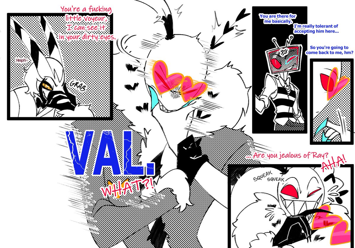 'My ordinary life.' 1-4/4 Stayin' still, eyes closed Let the world just pass me by Pain pills, nice clothes If I fall, I think I'll fly #VoxVal #StaticMoth #HazbinHotelValentino #HazbinHotelVox #HazbinHotel