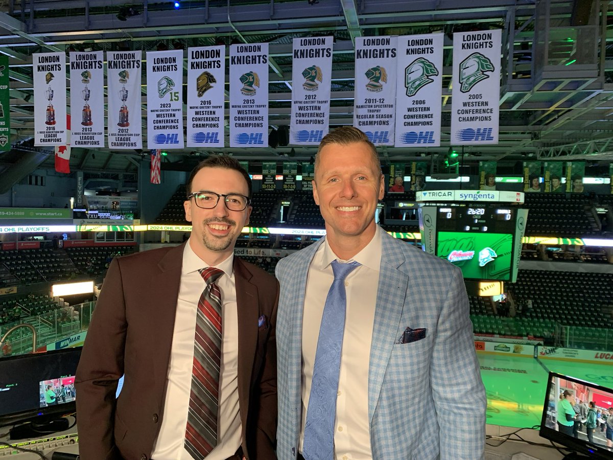 Ready to go here with my guy Victor Findlay for the OHL Championship series final between the London Knights and the Oshawa Generals! Tune in to TSN 3 to catch the action. 💪🏼