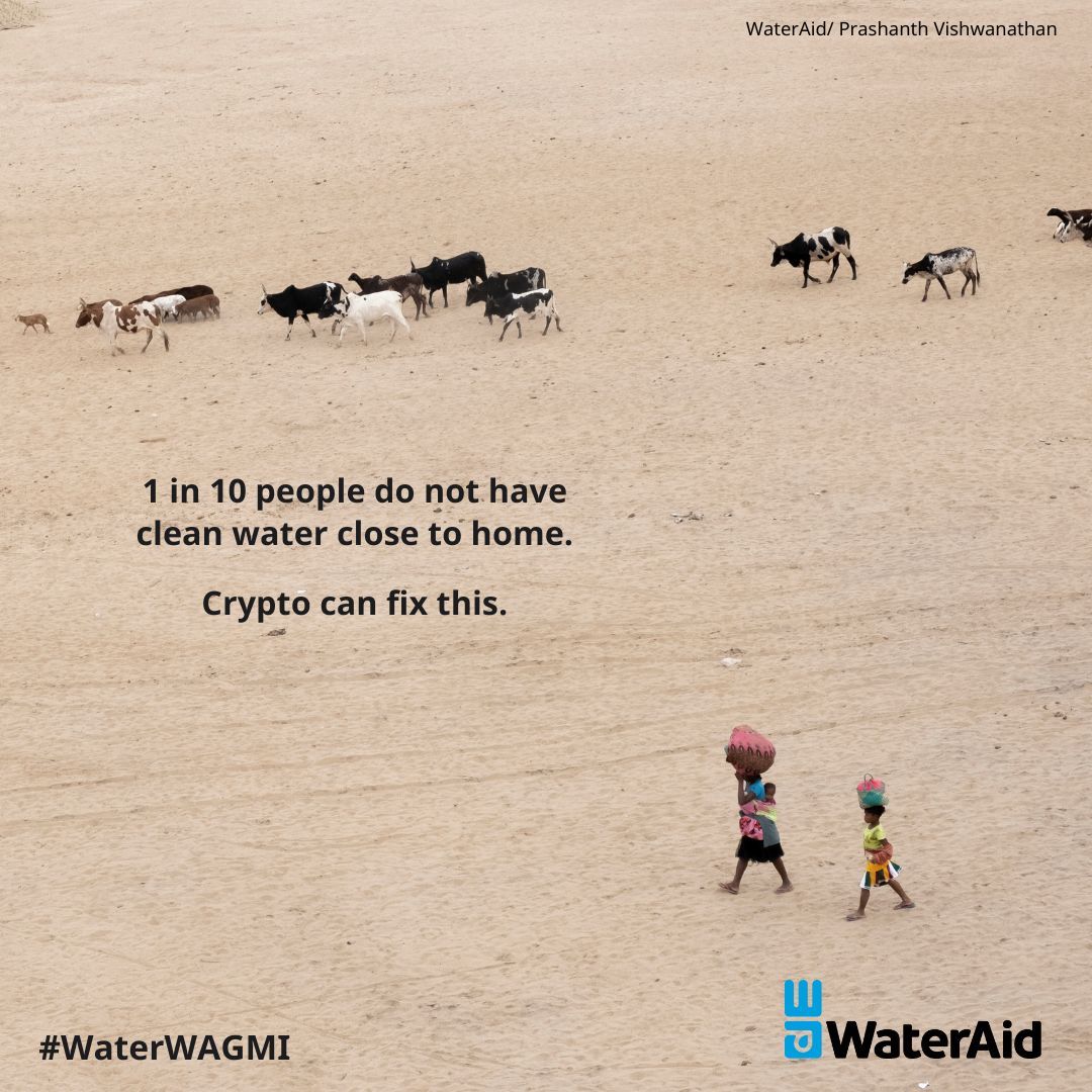 Did you know you can donate crypto in support of clean water via our #WaterWAGMI fund? Learn more: bit.ly/WAACrypto