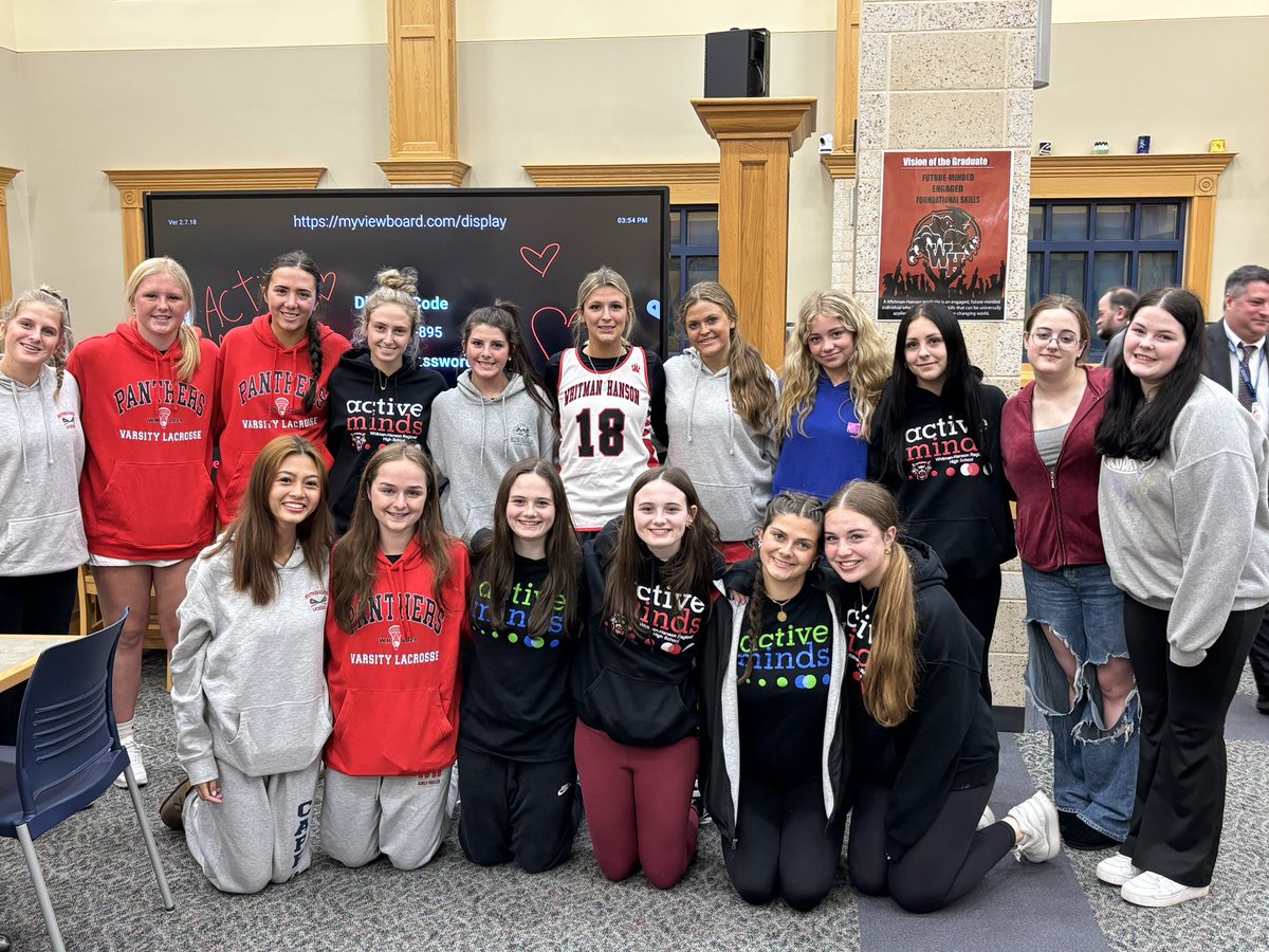 Whitman Hanson’s Active Minds Chapter not only got National Chapter of the month, they also had everyone in tears last night as they presented to school committee advocating for mental health! Proud is an understatement!! #YouAreNotAlone @WH_Super @DrCSJones @wms_guidance