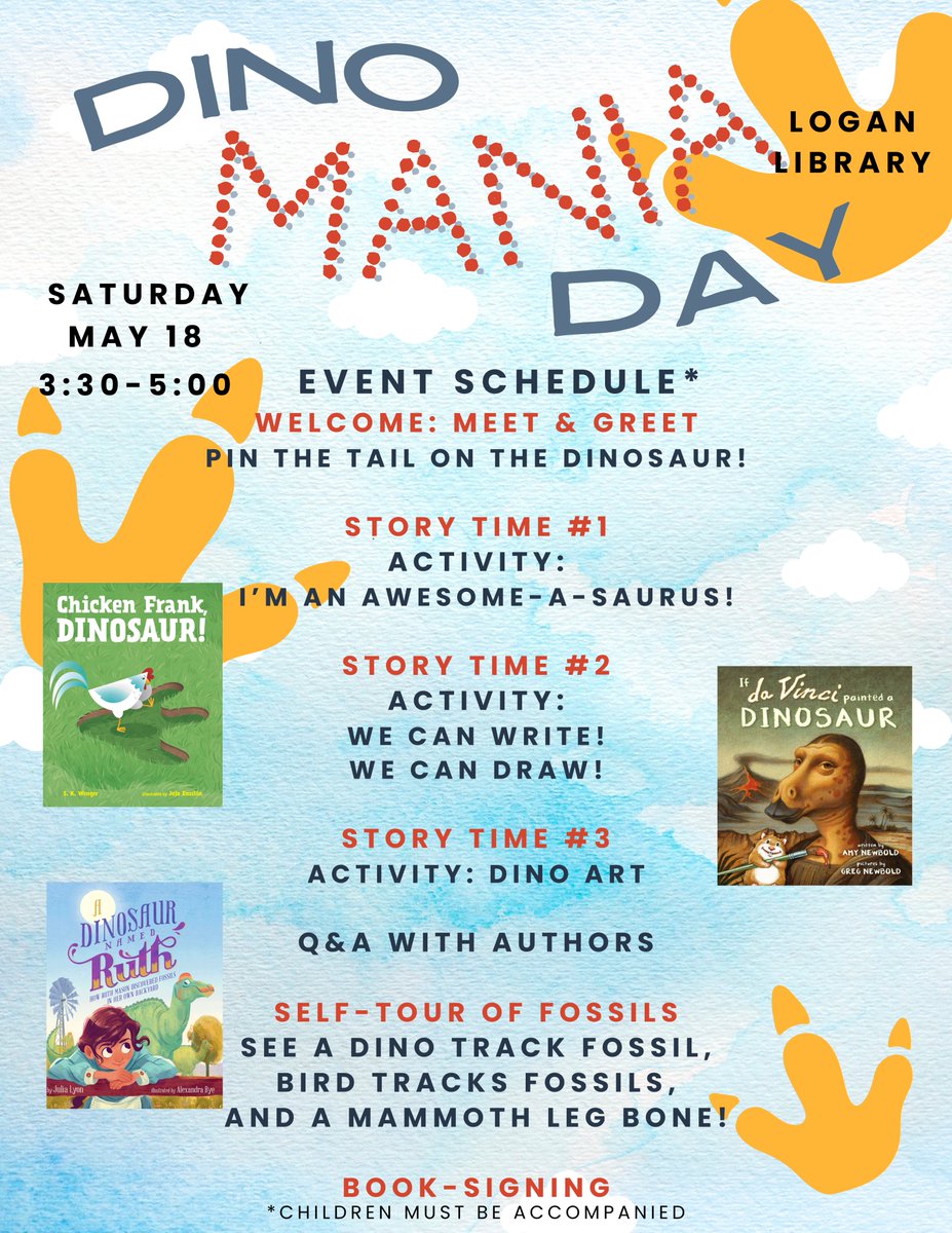 This! 🐣🦖🥳 Next Saturday at the brand new Logan Library with 3 other #kidlit book creators to celebrate all things kid, dinos, and books! Hope to see U there! @Logan_News @LoganLibraryUT #utah #libraries #dinosaurs #STEM #STEAM