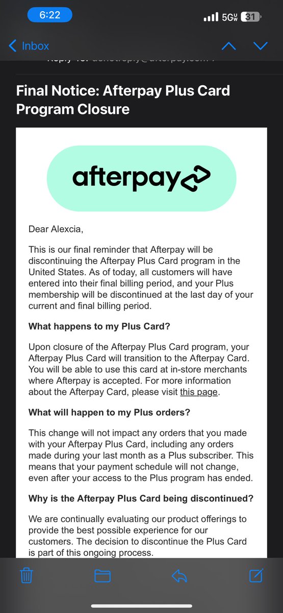 Wtfffff @AfterpayUSA  ??? Like what is the reasoning smh. First yall take away the Mint tier with no money down now this? It’s like yall intentionally want to lose business! Tf #afterpay
