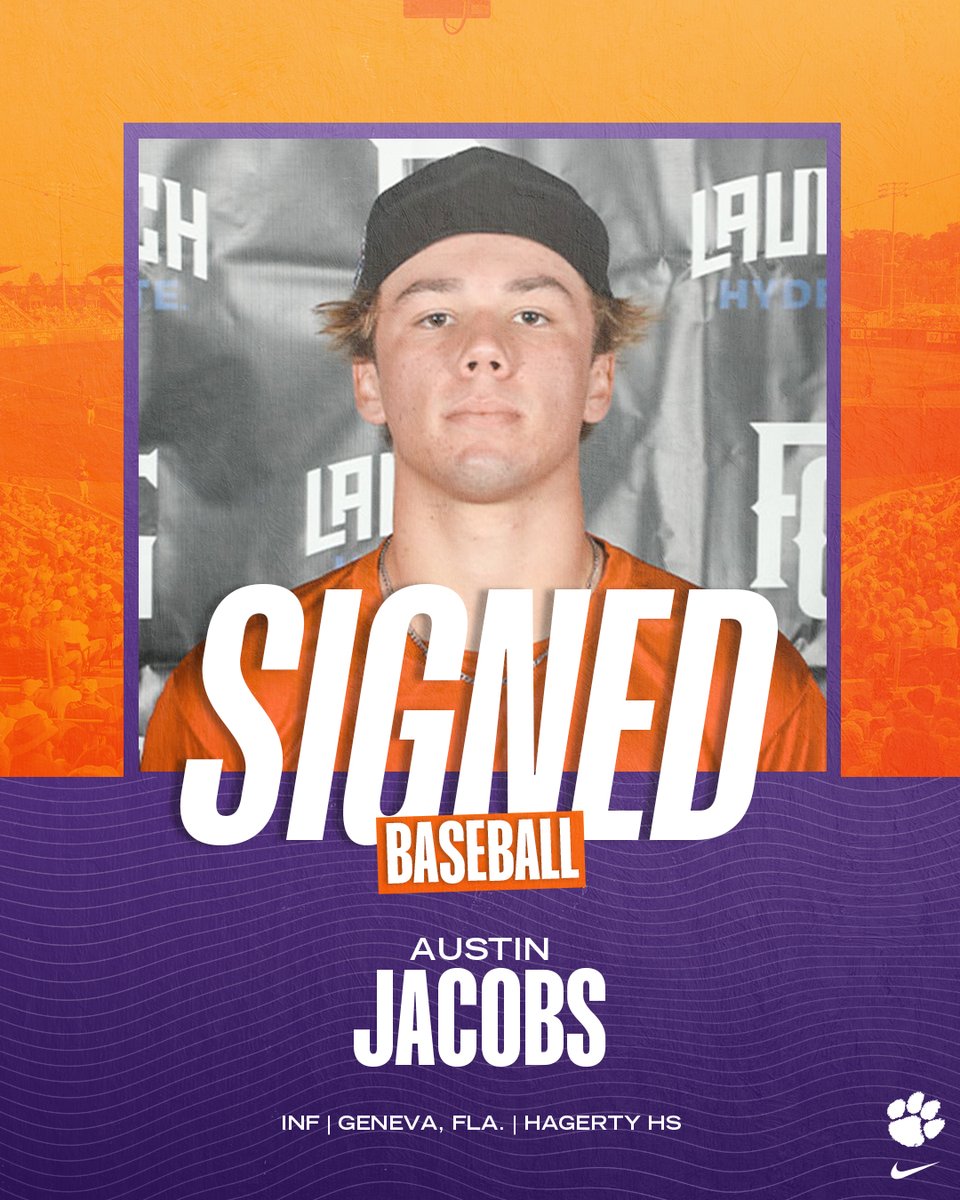 Welcome to the #ClemsonFamily! 💯

Geneva 🔜 🐾

@Austin_Jacobs1