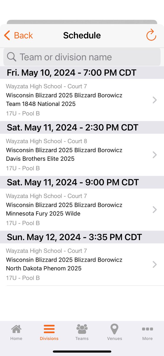 WI Blizzard (Borowicz) 2025 (@wiblizzard2025) on Twitter photo Schedule <a href="/PHCircuit/">Prep Hoops Circuit 🏀</a> #BattleattheLakes Good D3 prospects on this team
<a href="/ViterboBball/">Viterbo Basketball</a> @UWSMBB <a href="/unwmbb/">UNW Men's Basketball</a> <a href="/UWECMBB/">UW-Eau Claire Men's Basketball</a> <a href="/BethelRoyalsMBB/">Bethel Basketball</a> <a href="/AugsburgMensBB/">Augsburg Basketball</a> <a href="/MacalesterMBB/">Macalester Men’s Basketball</a> <a href="/StOlafMBB/">St. Olaf Men's Basketball</a> <a href="/HamlineHoops/">Hamline Hoops</a> <a href="/UWPlattMBB/">UW-Platteville Men’s Basketball</a> <a href="/Pio_CarrollMBB/">Carroll U Basketball</a> <a href="/ClarkeMBB/">Clarke Pride Men's Basketball</a> <a href="/Gustavus_MBB/">Gustavus Basketball</a> <a href="/UWRFMensbball/">UWRF Mens Basketball</a> <a href="/UWLEagleMBB/">UW-La Crosse Men’s Basketball</a> <a href="/SJU_Basketball/">SJU Basketball</a> Schedule <a href="/PHCircuit/">Prep Hoops Circuit 🏀</a> #BattleattheLakes Good D3 prospects on this team
<a href="/ViterboBball/">Viterbo Basketball</a> @UWSMBB <a href="/unwmbb/">UNW Men's Basketball</a> <a href="/UWECMBB/">UW-Eau Claire Men's Basketball</a> <a href="/BethelRoyalsMBB/">Bethel Basketball</a> <a href="/AugsburgMensBB/">Augsburg Basketball</a> <a href="/MacalesterMBB/">Macalester Men’s Basketball</a> <a href="/StOlafMBB/">St. Olaf Men's Basketball</a> <a href="/HamlineHoops/">Hamline Hoops</a> <a href="/UWPlattMBB/">UW-Platteville Men’s Basketball</a> <a href="/Pio_CarrollMBB/">Carroll U Basketball</a> <a href="/ClarkeMBB/">Clarke Pride Men's Basketball</a> <a href="/Gustavus_MBB/">Gustavus Basketball</a> <a href="/UWRFMensbball/">UWRF Mens Basketball</a> <a href="/UWLEagleMBB/">UW-La Crosse Men’s Basketball</a> <a href="/SJU_Basketball/">SJU Basketball</a>