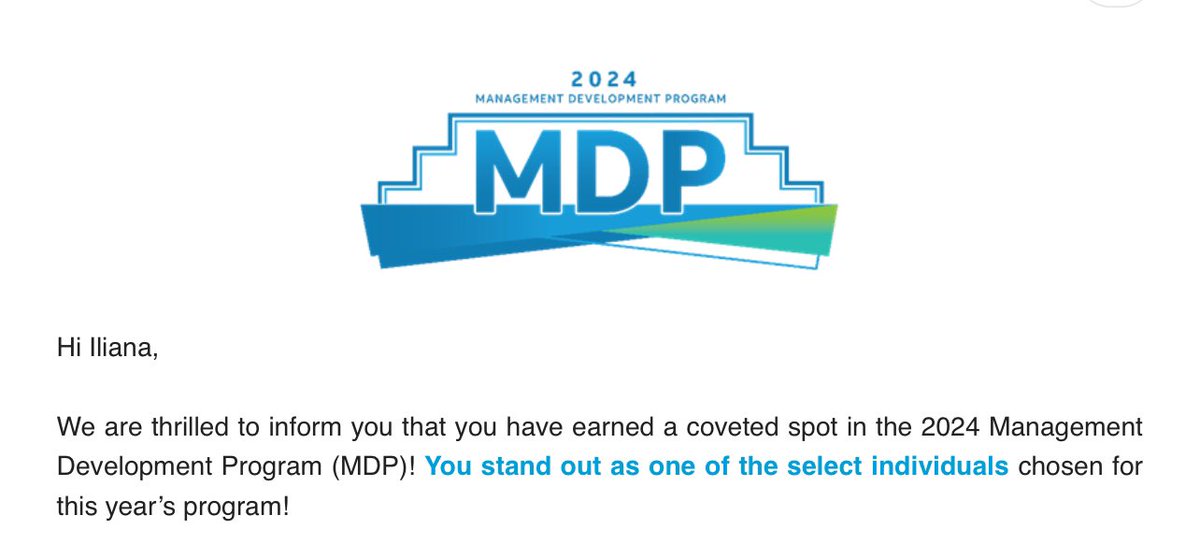 I am extremely grateful to have been chosen for the 2024 MDP program! Looking forward to this amazing opportunity to continue to grow in my career! Thank you to all my leaders! @MikeSBurgess_ @realmccoy1988 @404girl @_MightyMAS