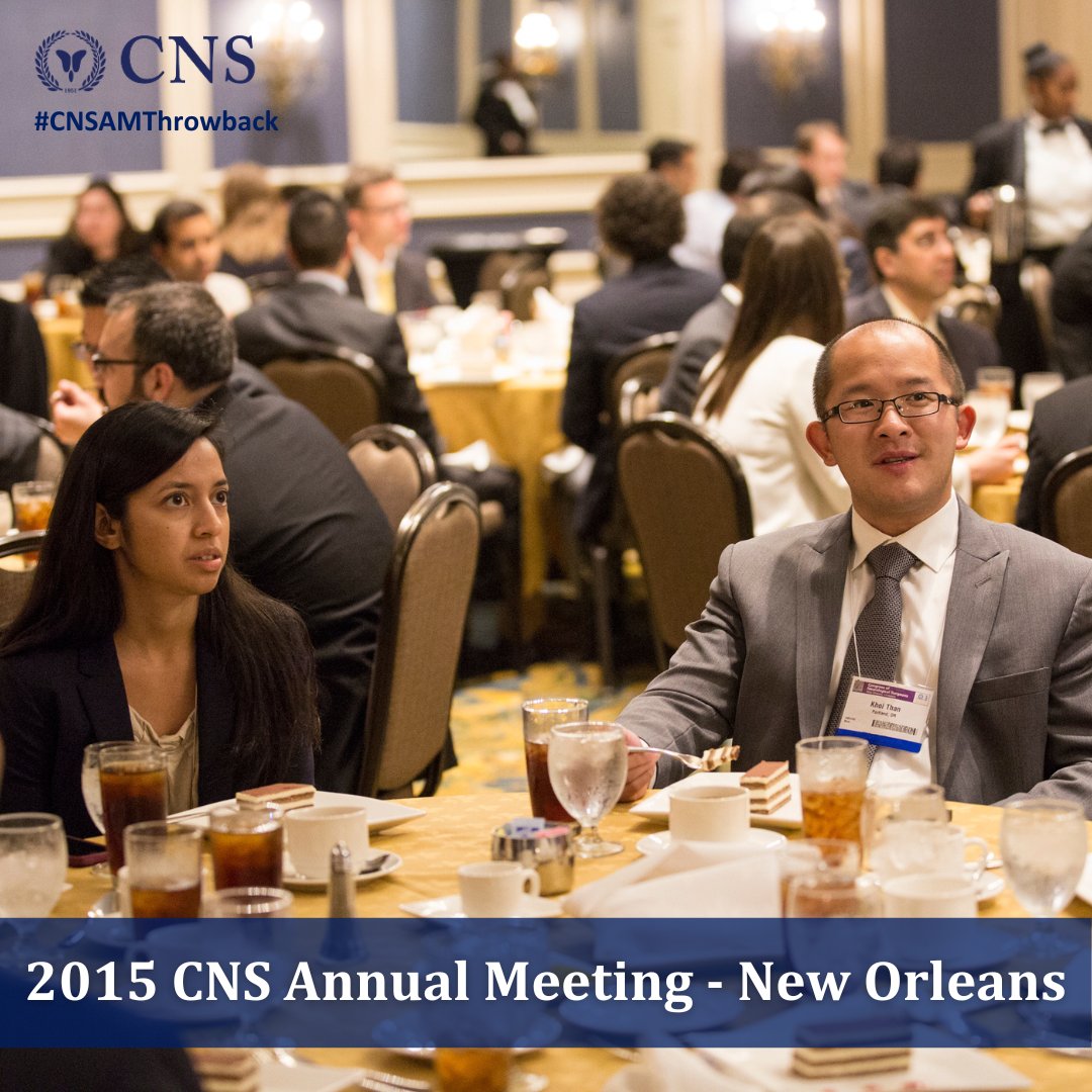 This #CNSAMThrowback comes from the #2015CNS Annual Meeting in New Orleans! Former Neurosurgery Publications Editor Dr. Nelson Oyesiku spoke here at the Young Neurosurgeons Lunch, imparting his wisdom. We have lots of exciting sessions for #2024CNS: cns.org/2024