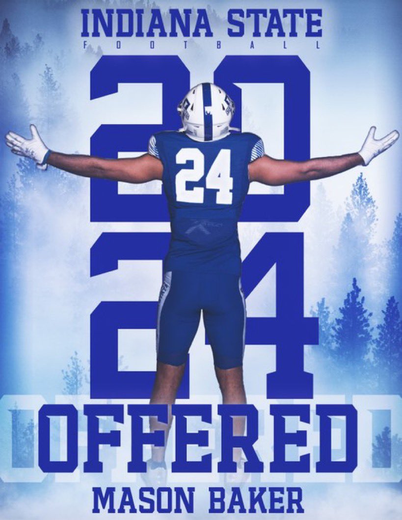 Extremely thankful to say that BOTH my brother @Josh_Baker79 & I have received full ride D1 offers to play football at Indiana State! Thank you @coachmsimmonds @CmalryMallory for the offers! @Coach_Ohout @Coach__Barnes @LinemenWinGames @dlinevids1 @JuCoFootballACE @SacBee_JoeD