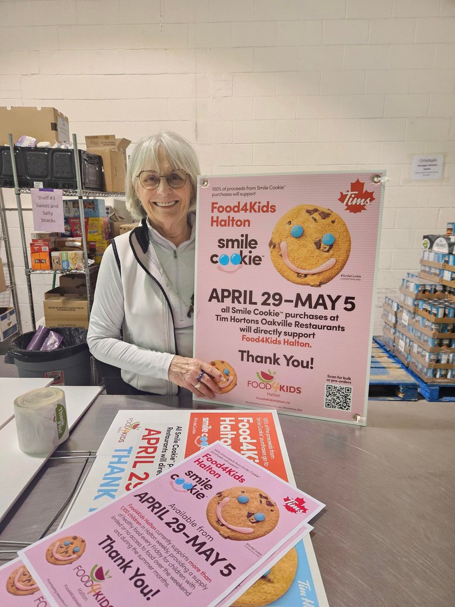 Thank you to our wonderful volunteers Karen Walker, Dana Bard, and Kate Filice for picking up the Tim Hortons promotional materials from all the Oakville restaurants, your support and time is so appreciated🥰 #Grateful #Volunteers #SmileCookie2024 #CaringforOthers #ThatsaWrap