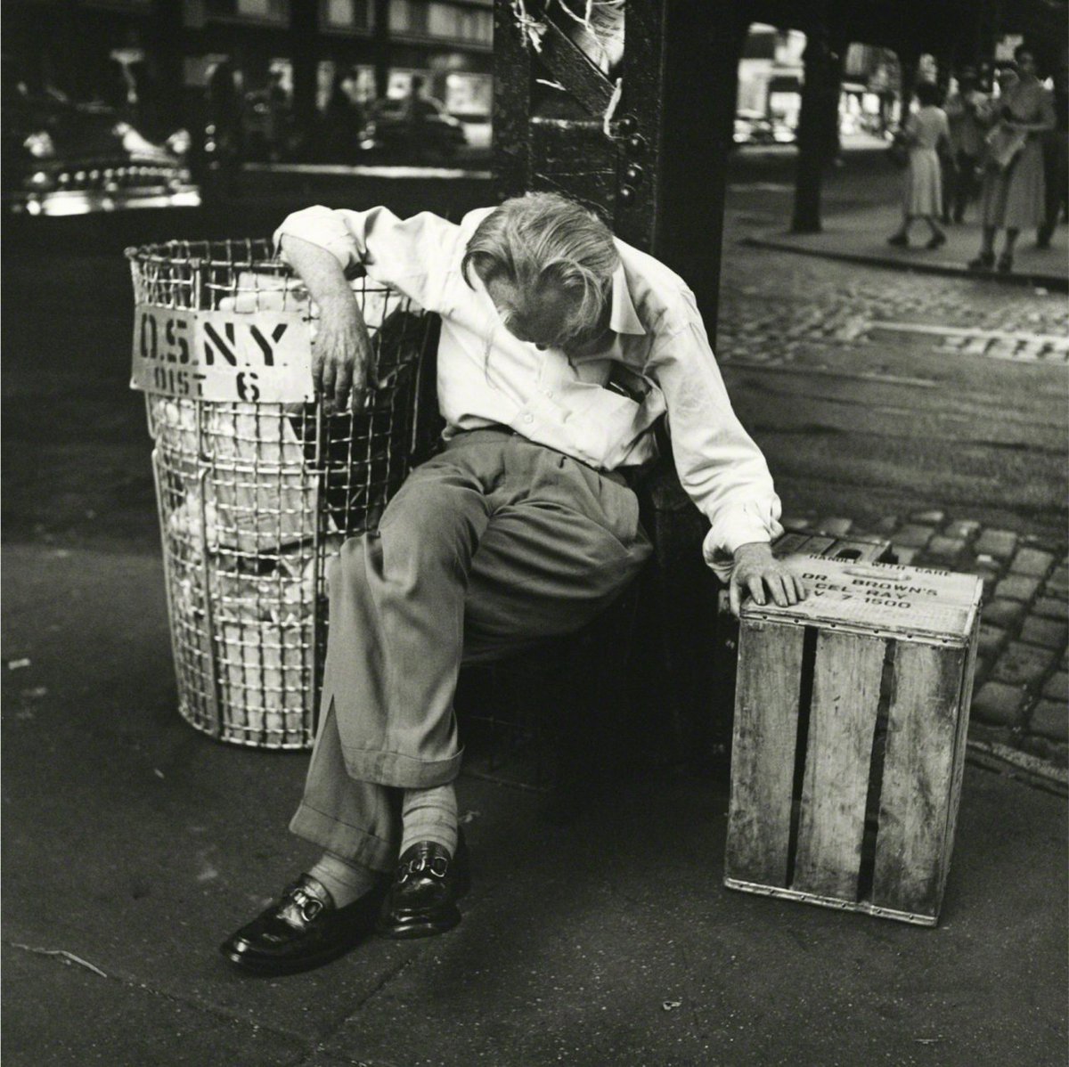 Man with Trash Can 1954 Vivian Maier