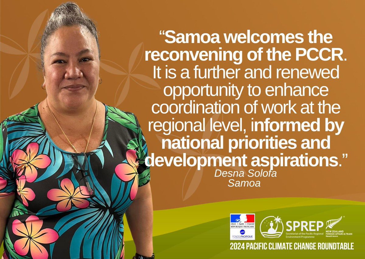 'The #PCCR should be a natural complement to the implementation of the 2050 Strategy, to strengthen national and regional voice, action and positions and on climate change at all levels of engagement.” - Desna Solofa of #Samoa #OnePacificVoice #ResilientPacific