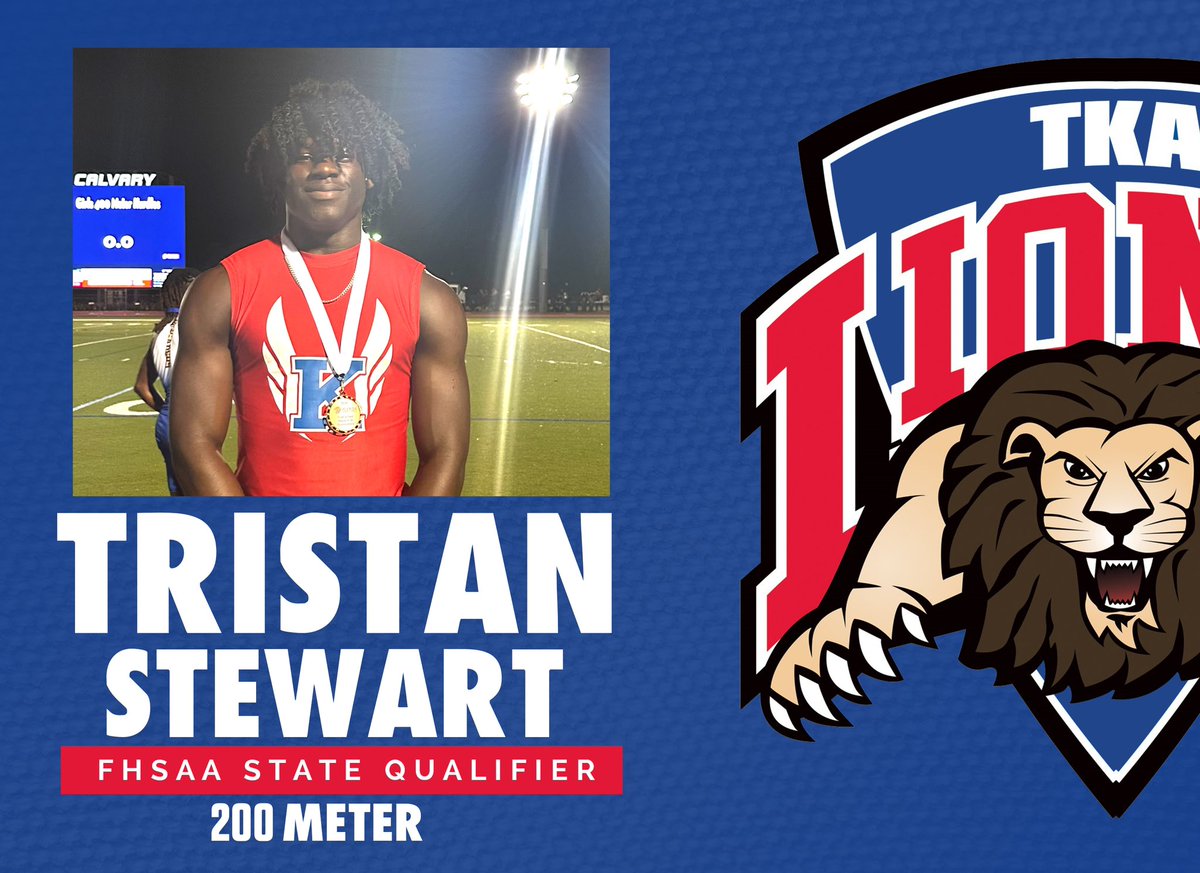 Not only will Tristan Stewart be representing the Lions in the 400m, he will running the 200m at state as well! #tkatrack @tkaliontrackwpb @TKAWPB @pbphighschools @ESPNWestPalm