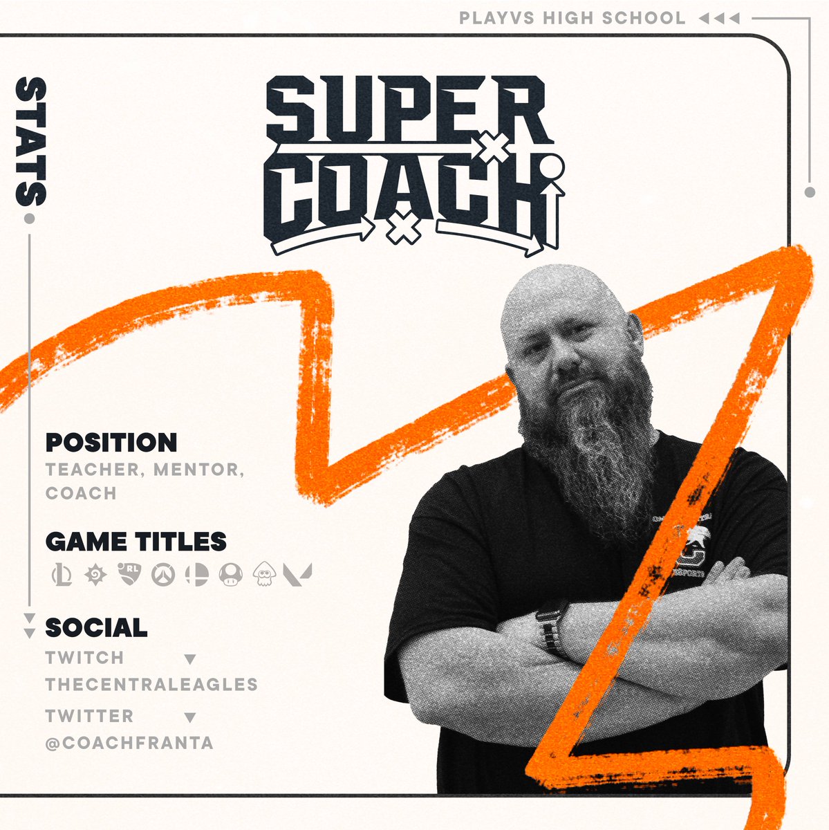 Congrats to your first year as a Super Coach @CoachFranta! Coming from Central High, Jonathan has seen students that compete in Drama, Football, Basketball, Tennis, Wrestling, and even Cheerleading join the Esports Program. 'Esports transcends barriers'