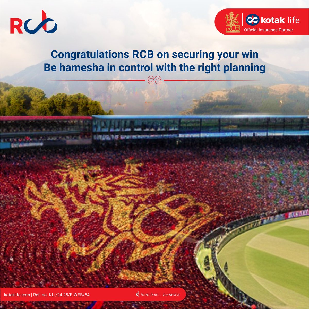 Our men in red continue the winning streak with another victory. Just like Team RCB, you can also secure your way to success with the right planning. T&C: bit.ly/3PvqsyJ #KotakLife #HameshaWithRCB #ipl2024 #lifeinsurance