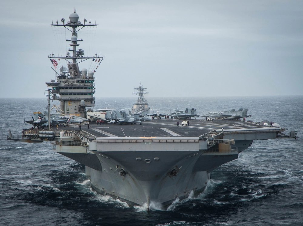 PersaudRobert's tweet photo. The first ever such joint military exercise to have taken place in Guyana 🇬🇾 🇺🇸 

Government of Guyana Statement
9 May 2024

The Government of Guyana has approved the flyover of two US Navy Aircraft F/A-18F Super Hornets in Georgetown at 2:00pm on 9 May 2024. This exercise is being coordinated by the Guyana Defence Force in collaboration with the #UnitedStatesSouthernCommand. 

The exercise is being conducted as part of the defense cooperation pact between #Guyana and the #USA and seeks to deepen the ongoingsecurity cooperation programme between our two countries.
