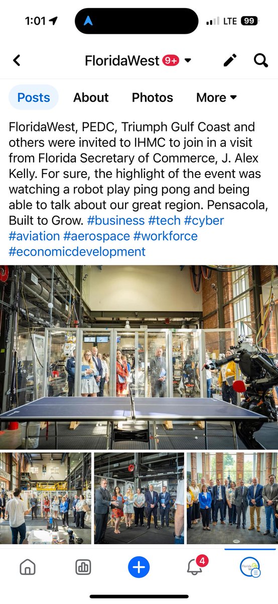 FloridaWest, PEDC, Triumph Gulf Coast and others were invited to IHMC to join in a visit from Florida Secretary of Commerce, J. Alex Kelly to talk about our the future of our great region. Pensacola, Built to Grow. #business #tech #cyber #aviation #aerospace #workforce