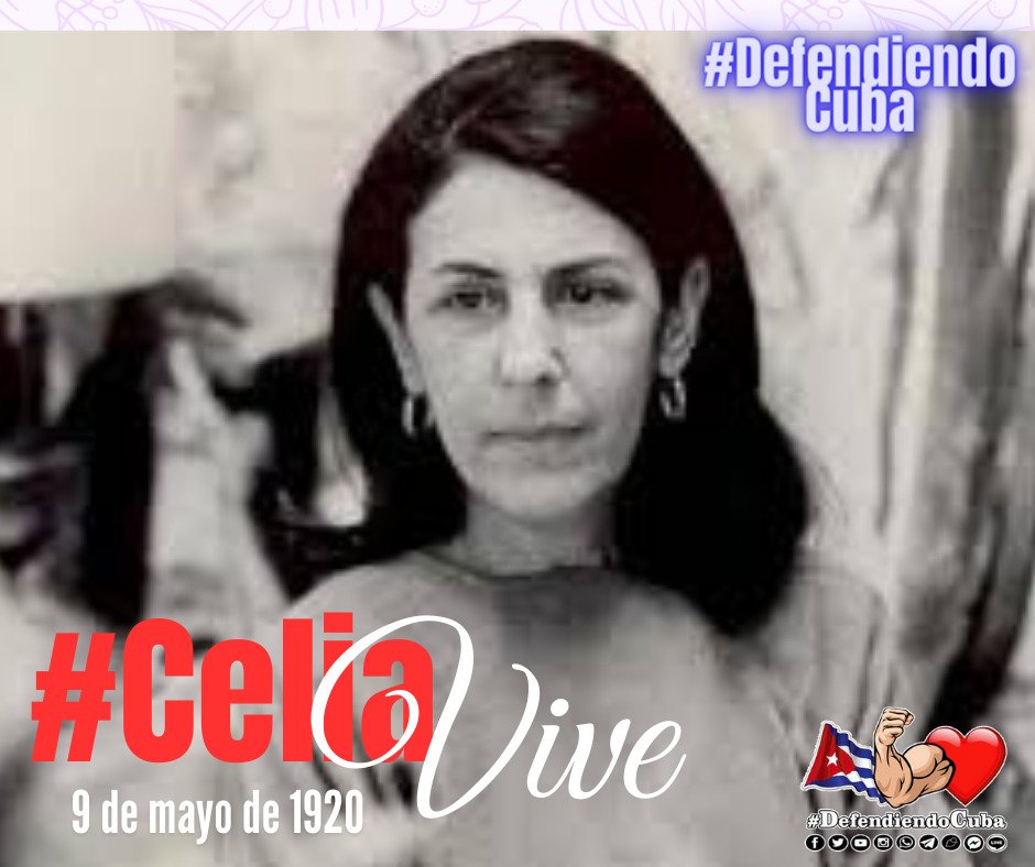 Siempre entre nosotros, nuestra querida Celia, con su sencillez en el vestir, el actuar, el vivir, el sentir por su #Cuba...... 🌹✨#CeliaVive✨🌹 #MujeresEnRevolución #DefendiendoCuba🇨🇺💪❤️