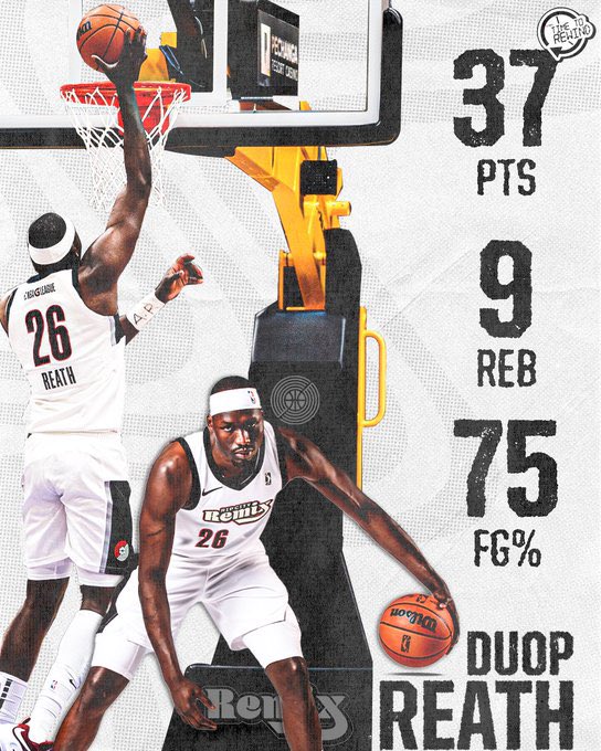 This is Duop Reath’s averages when he was in the g-league btw