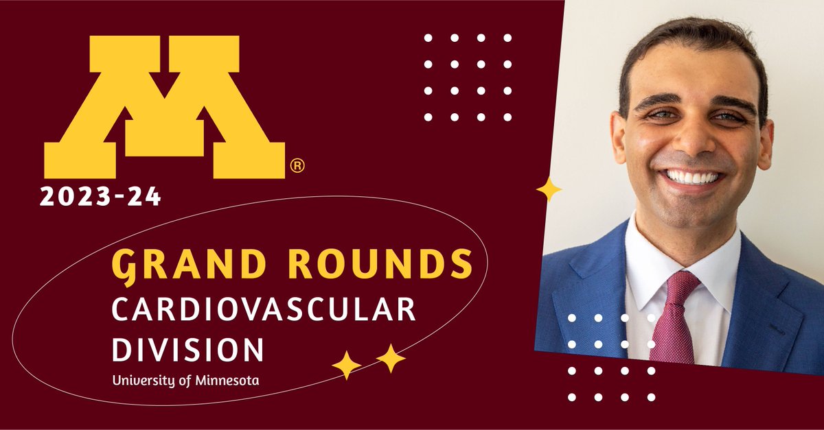 CV Division Grand Rounds May 14, noon: Norman Aiad, MD 'The Use of Cilostazol in Heart Failure with Preserved Ejection Fraction: The CLIP-HFpEF Trial' 299 Variety Club Research Ctr | Webcast: z.umn.edu/8vwh #UMNresearch #UMNheart