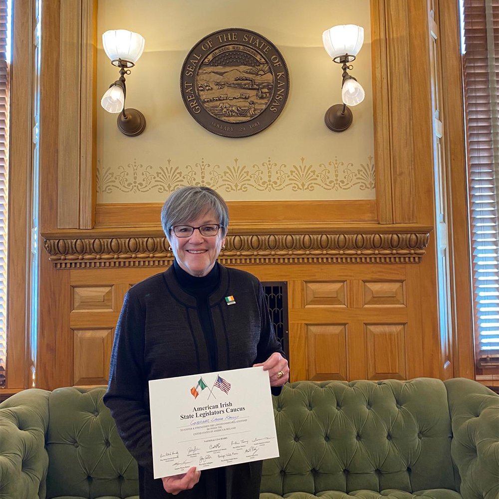 Kansas Governor Laura Kelly has joined the American Irish State Legislators Caucus.

Welcome to the AISLC @GovLauraKelly!

#AISLC #AmericanIrish