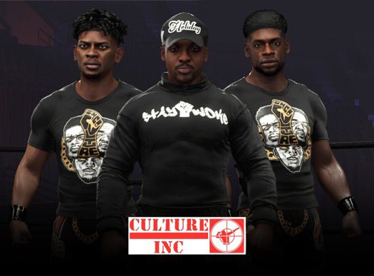 Stay Woke @WWEgames 

Culture Inc is now available on #WWE2k24 

Models created by one the best creators in the #wwegames community @Tete2k ✊🏾

Use Search Tag #ESMEC 
Available on #PS5 #Xbox & #PC 

#WrestlingCommunity #WWE