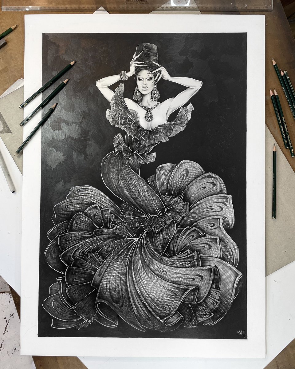 SHarrisonart's tweet photo. New fashion illustration inspired by @iamcardib wearing Windowsen at the Met Gala 😅🔥 #cardi #cardib #metgala https://t.co/6EG0dWbSuy